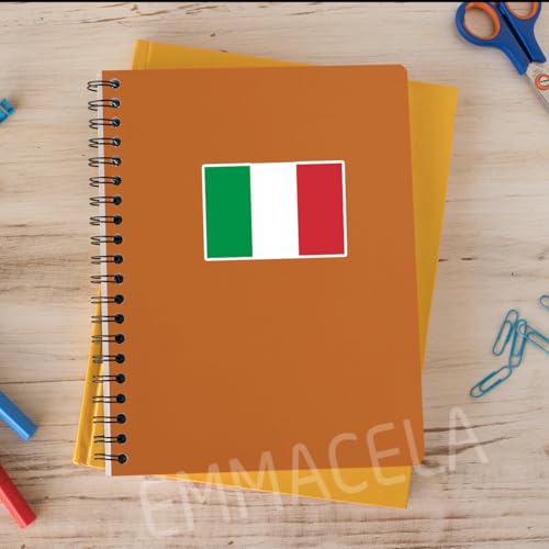 Image of (3PCS) Italy Flag stickers, Countries Flag Stickers - Waterproof Vinyl Decals For Laptops, Tumblers, Water Bottles, Books, Scrapbooks, Size 3 x 2.1 Inch