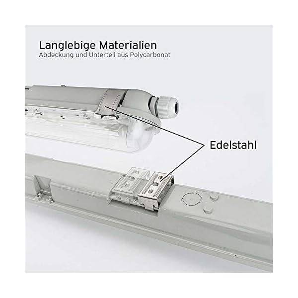 LED Feuchtraumleuchte Wannenleuchte T8 Röhre 840 Neutralweiß 4000K IP65 – Bild 4