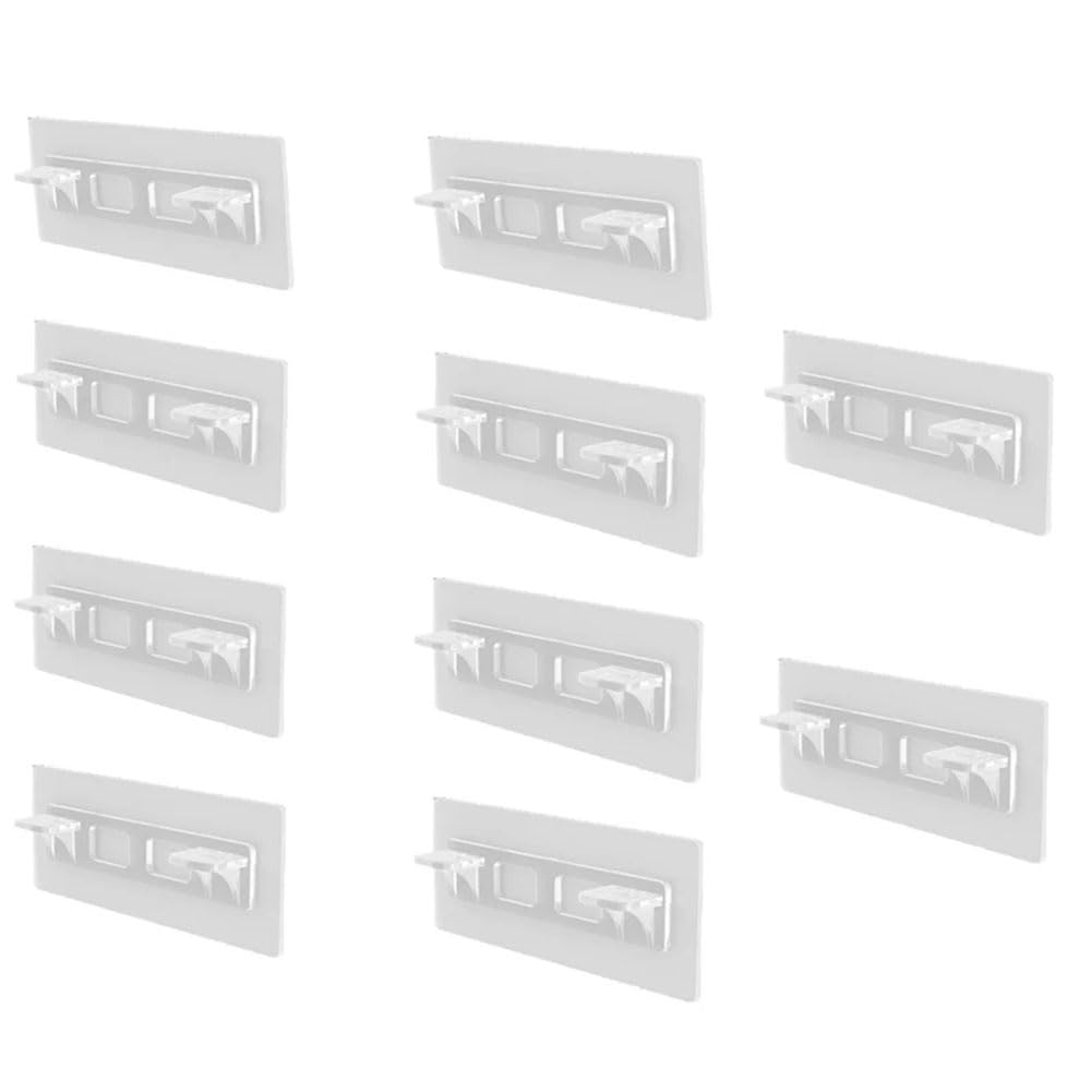 CTRLZS 20PCS Shelf Support Adhesive Pegs Closet Partition Bracket for Kitchen Bedroom Cabinet Support Clips Wall Hanger Sticker