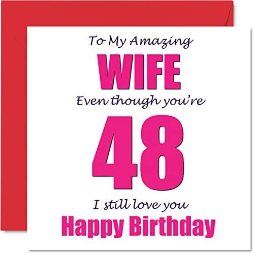 Funny 40th Birthday Cards for Wife - 40 I Still Love You - Happy Birthday Card for Wife from Husband Partner, Forty Fortieth Wifey Banter Birthday Gifts, 145mm x 145mm Joke Humour Greeting Cards