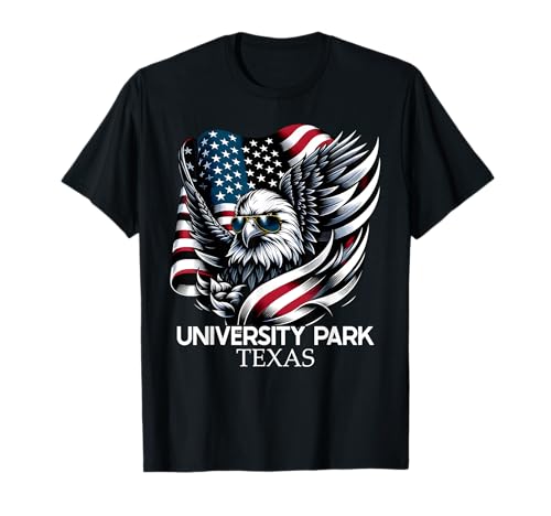 University Park Texas 4th Of July USA American Flag Camiseta