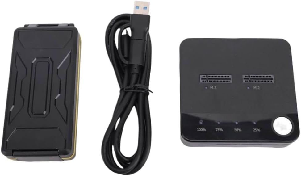 M 2 Serial ATA Duplicator Dock Station with 20 Gbps Speed Support Up to 16 TB SSD Cloning USB C Powered Compatible with Gaming Consoles and Computer Systems