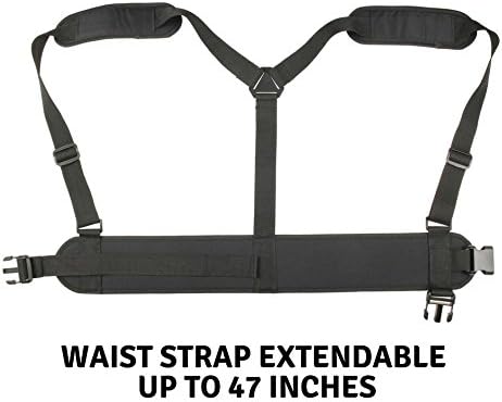 Backyard Accessories Pressure Washer Two Strap Belt – Telescoping Wand Support Harness – Reduce Strain & Fatigue During Washing – Works with General Pump, BE, MTM & Others (Charcoal)