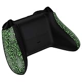 eXtremeRate Teksturowana Zielony Back Panels, Wygodne Antypoślizgowe Uchwyty Szyn Bocznych, Uchwyty do Rozpryskiwania 3D, Gra Poprawa Wymiana Części dla Xbox Series X/S Controller — Controller Nie Jest Wliczony W Cenę