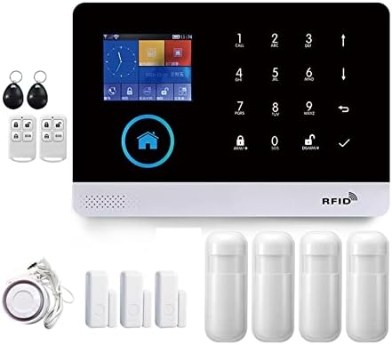 UGPET Wifi Alarm System Smart Home WiFi GSM Alarm System For Home With Motion Sensor Wireless Siren Night Vision IP Camera Tuya (Color : H-103, Size : E)