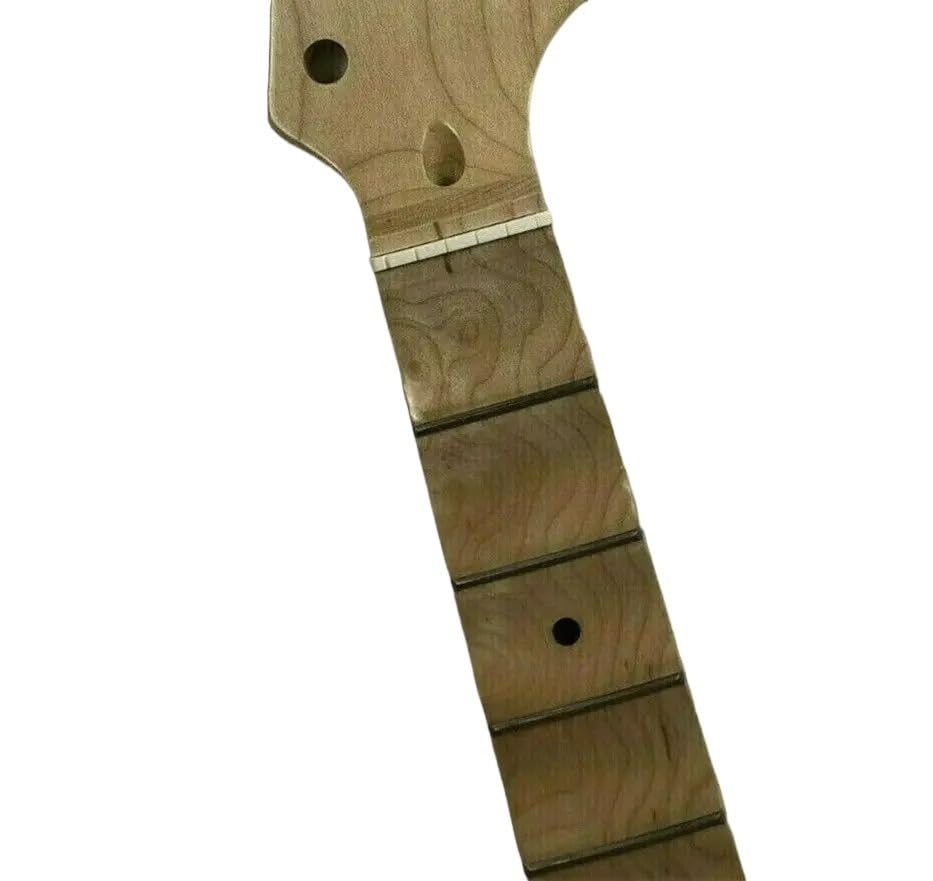 Manche de guitare festonné pour des bends fluides et un jeu rapide en érable brillant 22 frettes
