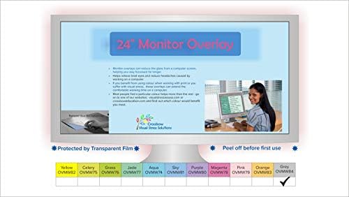Crossbow Education 24-Inch Widescreen Monitor Overlay - Dyslexia and Visual Stress Friendly (Yellow)