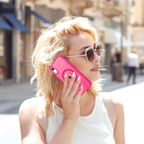 Coque magnétique iPhone XR antichoc mince de protection fine rose vif - 6