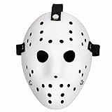 CASA CLAUSI Hockey Mask Horror Halloween Cosplay Costume Prop White