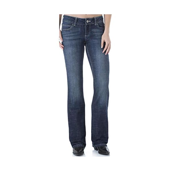 Wrangler-Womens-Western-Mid-Rise-Stretch-Boot-Cut-Jean Wrangler Women's Western Mid Rise Stretch Boot Cut Jean, Navy, 9W x 32L