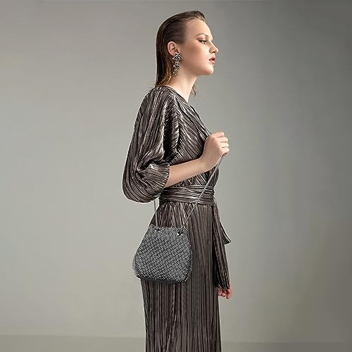 Image of JIAN YA NA Fashion Women Bridesmaid Lady Girl Bride Evening Clutch Bag for Prom Cocktail Party Wedding Engagement