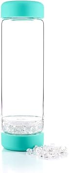 VitaJuwel inu CRYSTAL ocean blue | The Original DIY Crystal Water Bottle with Clear Quartz