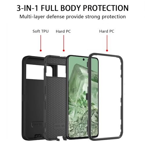 Coque Google Pixel 8a antichoc à motif tête de mort fleur - 4