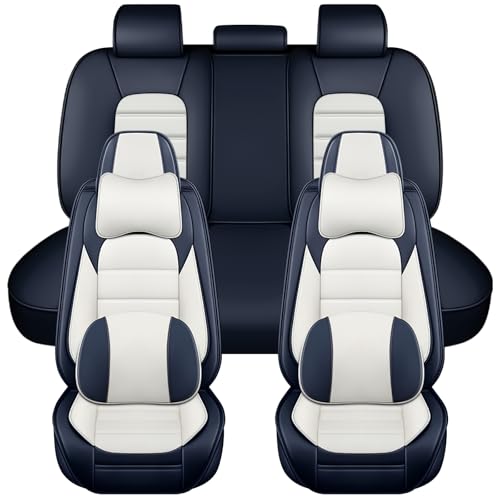 Image of Deluxe Full Covers for Volkswagen Golf SportWagen 2015-2019, Blue-White