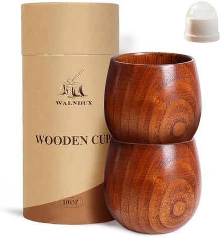 Whiskey Glasses Sets, Bourbon Glass, Bourbon Gifts for Men, Finished Wooden Old Fashioned Glass, Great Whiskey Gifts for Men, Dad, Or Brother (2 Pack)