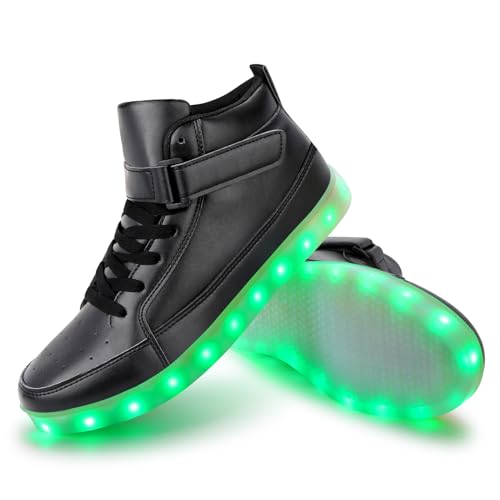 Image of Light Up Shoes Men Women LED Shoes USB Charging Adult High Top LED Sneakers Glow in The Dark Footwear for Dancing Party Festivals Festivals