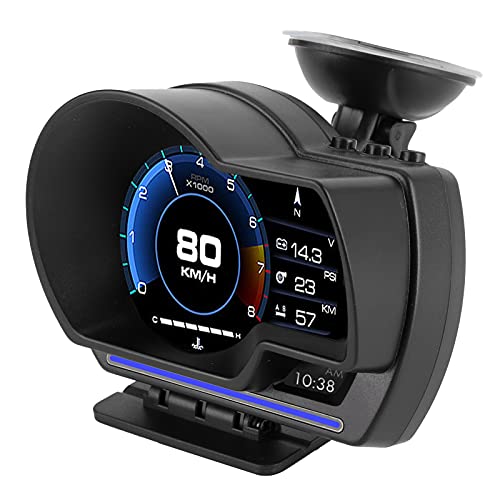 Car HUD Dual System Head Up Display Digital OBD2/GPS Tachimetro, Smart Gauge Car HUD Tachimetro Turbo RPM Alarm per Auto Truck