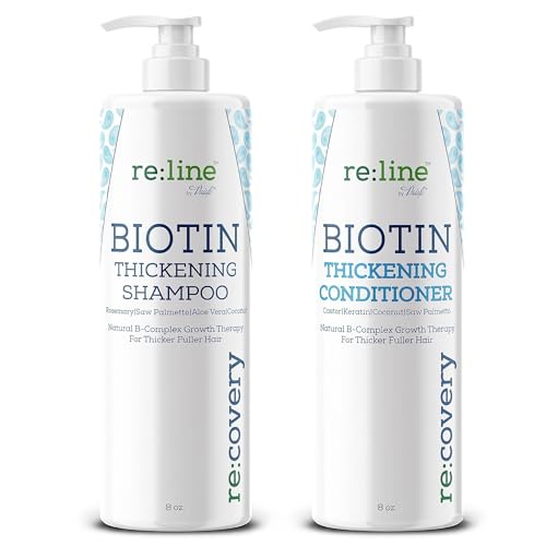 Biotin Shampoo and Conditioner for Thinning Hair Growth Thickening Shampoo for...