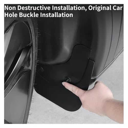 Guardabarros para coche Tesla Model Y 2025 Juniper flexibles de TPE que evitan salpicaduras 5
