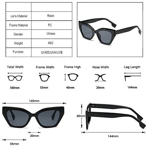 HMRGLMIE-Retro Cat Eye Luxury Sunglasses For Women Men Fashion Designer Sun Glasses Polygon Trending Shades UV400 Eyeglasses3