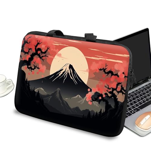 Materiale morbido: la custodia per laptop è realizzata in morbido neoprene, robusta, impermeabile, leggera e confortevole, protegge il laptop da graffi, presa d'acqua, urti e polvere. Le doppie cerniere superiori scivolano senza intoppi liberamente 90-180 gradi e consentono un comodo accesso al tuo laptop. Proteggi il tuo laptop da graffi, presa d'acqua, urti e polvere. Manico morbido per un facile trasporto.