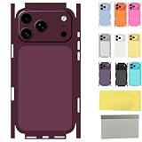 Full Wrap Scratch Resistant Protective Phone Back Skin Sticker, Ultra-Thin Matte Phone Skin Wrap, for iPhone 15-18 Series (Burgundy,for 17Pro Max)