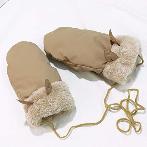 XZJJZ Version coréenne de l'automne et l'hiver féminin mignon cyclisme avec froid et coupe-vent en coton hiver plus gants chauds velvet épais (Color : A) Cover