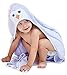 HIPHOP PANDA Bamboo Hooded Baby Towel - Softest Hooded Bath Towel for Babie, Toddler,Infant, Perfect for Boy and Girl - (Purple Penguin, 30 x 30 Inch)