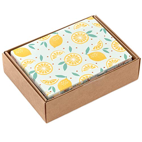 Hallmark Blank Cards Assortment, 24 Cards With Envelopes (Citrus, Greenery, Gingham, Strawberries) #TOP2
