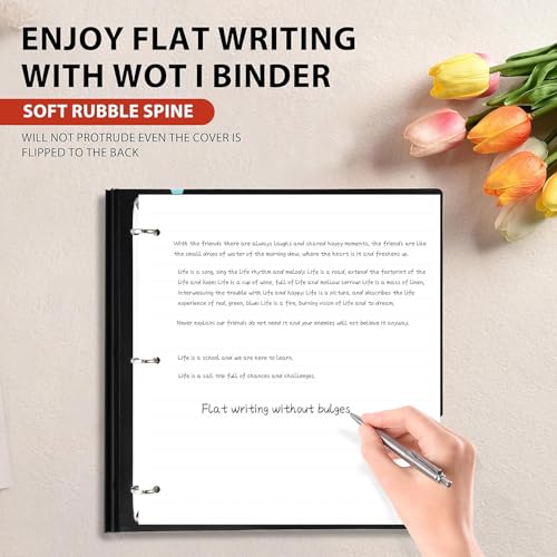 Image of WOT I 6-Pack Telescoping 3 Ring Binder(0.75 inch), Expandable Flexible Binder - Patented Design for Easy Portability, Holds 8.5 inchx11 inch Paper for School, Office, Home(Assorted Pastels)