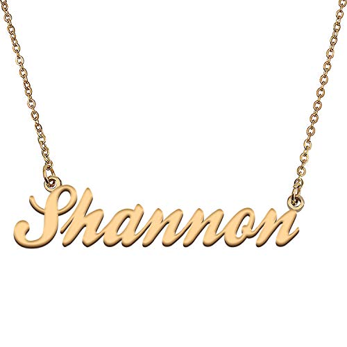 HUAN XUN Custom Personal Pendant Name Necklace Personalized My Best Friendship Gifts for Her Shannon