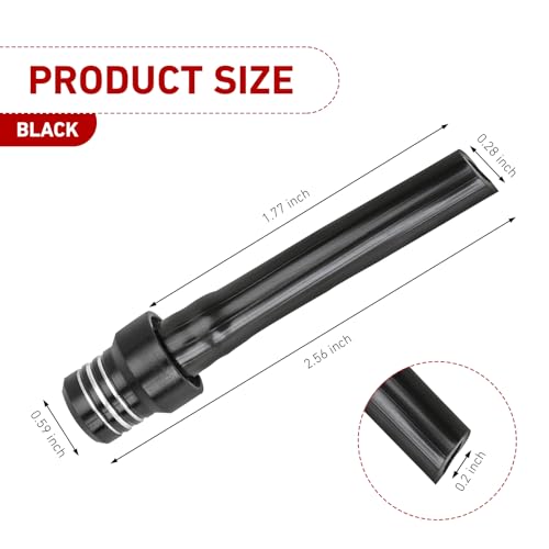 Foelony Gas Fuel Tank Cap Breather Tube, CNC Aluminum Alloy Air Vent Hose with Check Ball, Universal for ATV Dirt Bike Motorcycle Off-Road Vehicles (Black)
