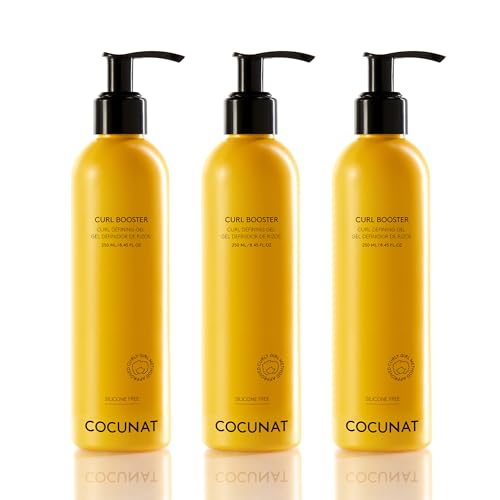 COCUNAT - 3 Curl Booster - Gel definidor - Define rizos sin encrespamiento - Elimina el encrespamiento - Hidratante profundamente - Método rizado - Sin Silicona - 8.5 fl oz