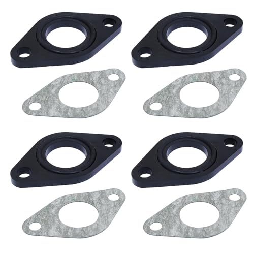 4 Set Carburetor Intake Gaskets Carburetor Intake Manifold Gaskets with O-Ring Replacement for 50cc-125cc Dirt Pit Bicycle ATV 4 Wheeler Quad Scooter