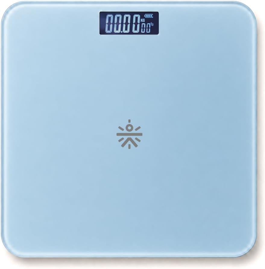 Cult Active body Weighing scale, LCD display, Weight Machine, 180 Kg, Batteries included, Tempered Glass Platform, Ideal for Home Use, Blue.