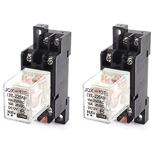 Relais de puissance DPDT 12V DC boîtier compact 8 broches rail DIN - 2