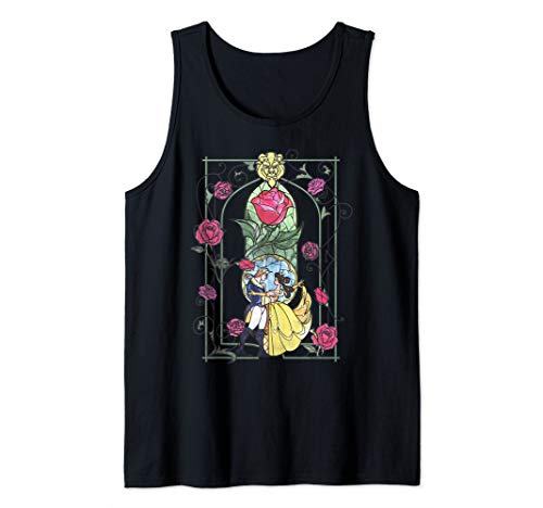 Disney Beauty And The Beast Belle And Beast Stained Glass Tank Top