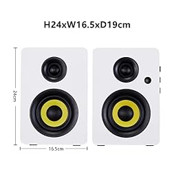 Sanyun SW206 Enceintes d’étagère Double Mode 80 W – Mode Moniteur et Mode HiFi – Haut-Parleur en Fibre de Carbone 4 Pouces – Tweeter à dôme en Film de Soie 25 cœurs – Blanc - Les Beatles, Paul McCartney, John Lennon, RIngo Starr, George Harrison Sanyun SW206 Enceintes d'étagère Double Mode 80 W - Mode Moniteur et Mode HiFi - Haut-Parleur en Fibre de Carbone 4 Pouces - Tweeter à dôme en Film de Soie 25 cœurs - Blanc – Image 2