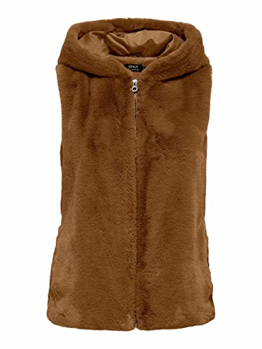 Only Onlmalou CC Otw-Giacca in Finta Pelliccia, Gomma, XS Donna