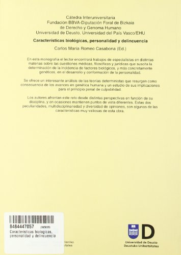 Caracteristicas Biologicas Personalidad y Delincuencia
