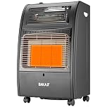 BAKAJI Stufa Catalitica a Gas per Bombola GPL e Elettrica con Funzione Riscaldamento Infrarossi, 3 Elementi Riscaldanti e 3 Potenze Selezionabili, Accensione Piezoelettrica, Controllo Termostatico