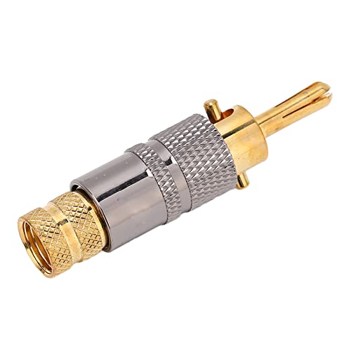 Cable de audio con conectores banana chapados en oro 24K miniatura 6