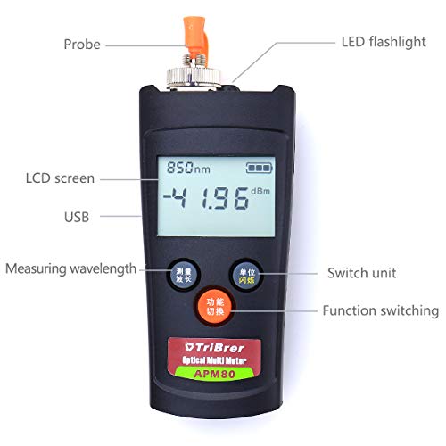 FTTH Handheld Optische Power Meter Hoge Precisie APM80T Miniatuur Fiber Kabel Tester Meten Golflengte 850/980/1300/1310… - Image 3