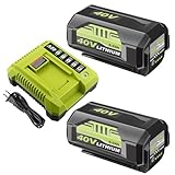Sunmokite 2Pack 6.0Ah Replacement for Ryobi 40V Battery Compatible with Ryobi 40 Volt Lithium ion Battery OP4026 OP40261 OP4050 OP4040 OP40401 OP40201 OP40601 and Cordless Power Tools