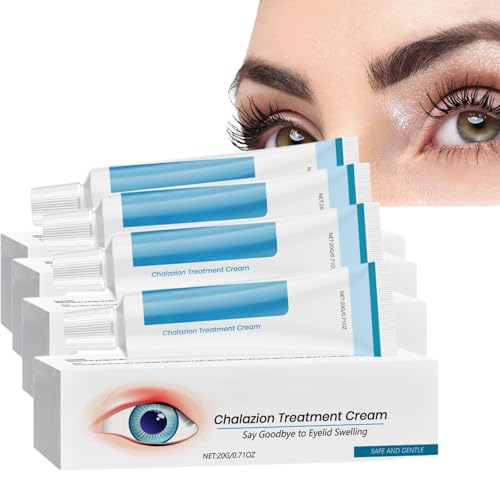 Trattamento occhi Chalazion, crema occhi Stye – formula naturale delicata contro la blefarite, lenisce gonfiore delle palpebre, arrossamento e irritazione, cura idratante per pelli sensibili (4 pezzi)