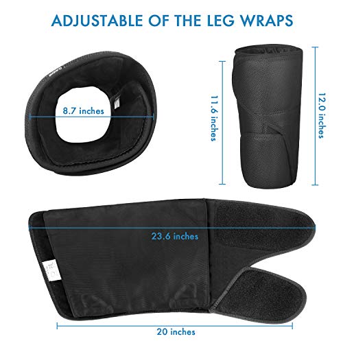 QUINEAR Leg Massager with Heat, 3 Intensitilies Air Compression Wraps Massage Calf Arm Helpful for Circulation and Swelling Relief - 3 Modes & 2 Heating Function - Thumbnail 5