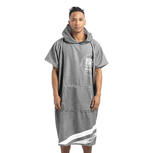 HOMELEVEL Badeponcho Unisex - Surf Poncho aus Baumwolle/Polyester - Handtuch für Erwachsene - Bademantel für Damen und Herren - Badetuch mit Kapuze
