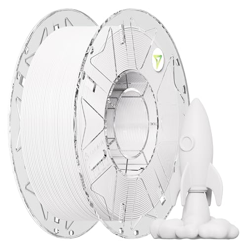 Image of Creality Hyper Lightweight PLA Foam Filament, 1.75mm LW PLA with RFID Auto-Setup, Low-Density, Matte Finish, Easy to Paint, Ultra-Light for Aircraft & Models, 1kg Spool (White)