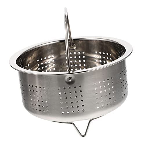 Mikikit Cesta De Vapor Inoxidable Cocción Al Vapor Estante Reutilizable Para Olla Arrocera y Microondas Para Verduras Pasta