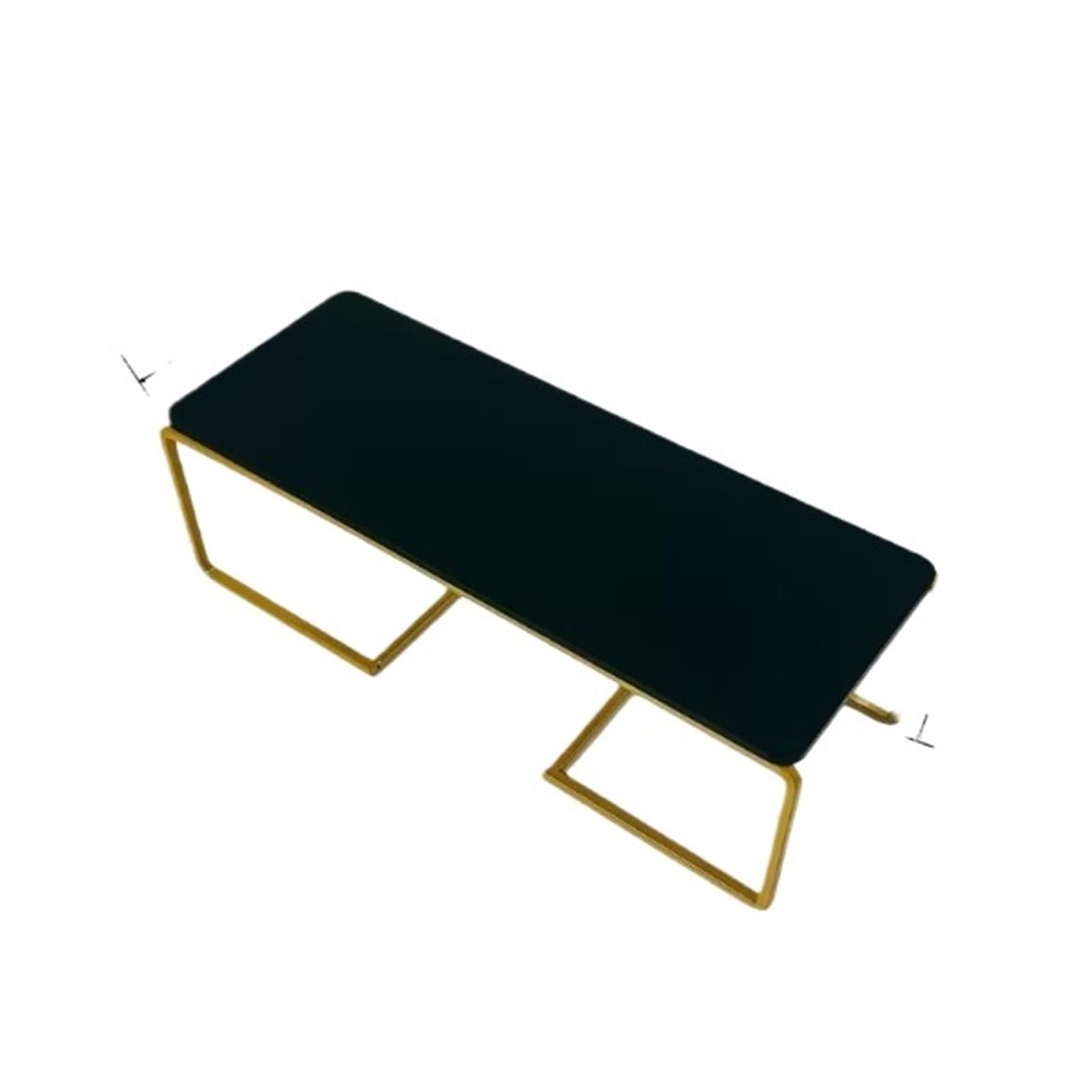 H8Q4D7N5G9 Dessert Rack Black And Gold Wrought-iron Rectangular Cake Stand, Perfect For Tea Parties, Weddings, And Birthdays(Medium)